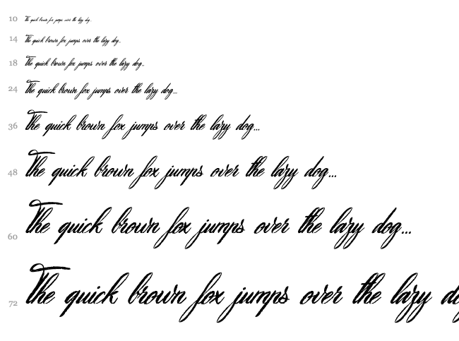 October Quotes font waterfall